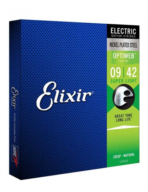 Elixir 19002 Optiweb Nickel Plated Steel Super Light 9/42 (EL OW SL) Elixir 19002 Optiweb Nickel Plated Steel Super Light 9/42 (EL OW SL)