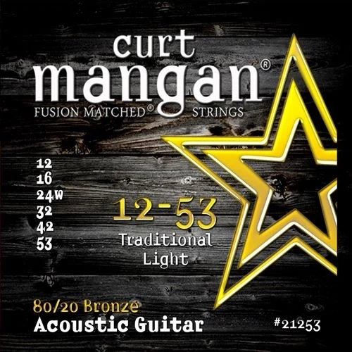 Curt Mangan 21253 Traditional Light 80/20 Bronze 12/53