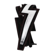 D'Addario 25LNBT00 Lightning Bolt Suede Guitar Strap (Silver)