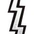 D'Addario 25LNBT00 Lightning Bolt Suede Guitar Strap (Silver)