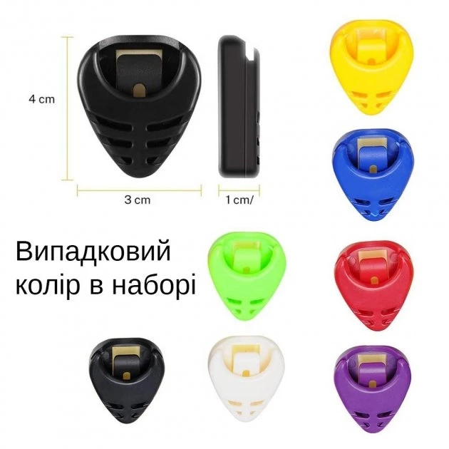 Набір для акустичної гітари каподастр Overtone SC-03BK, 3 медіатора та тримач медіаторів