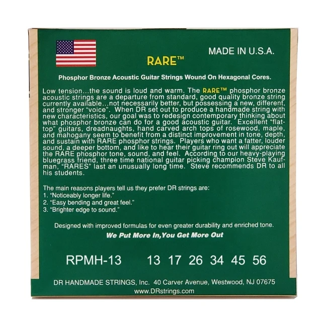 DR RPMH-13 RARE Acoustic Phosphor Bronze - Medium 13-56