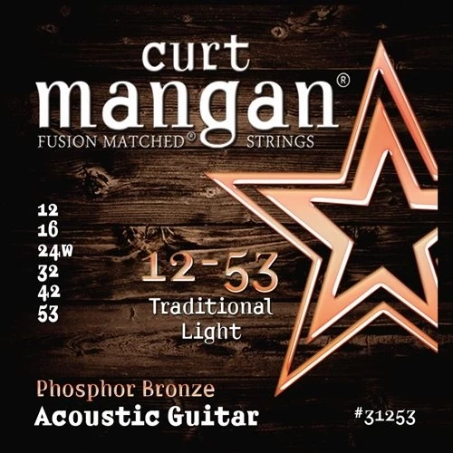 Curt Mangan 31253 Traditional Light PhosPhor Bronze 12/53