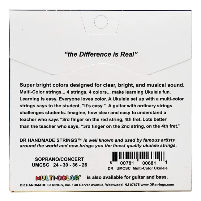 DR UMCSC MULTI-COLOR Ukulele Soprano/Concert