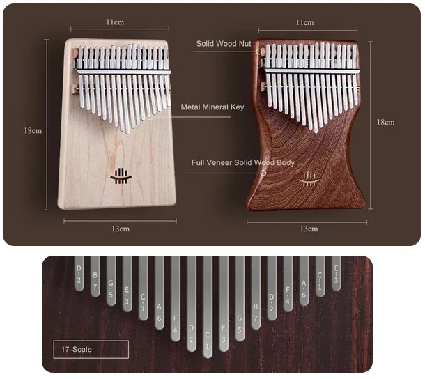 Hluru KF17 Koa (17 нот, акація)