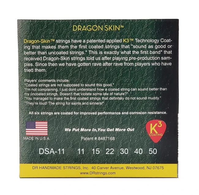 DR DSA-11 DRAGON SKIN Acoustic - Custom Light 11-50