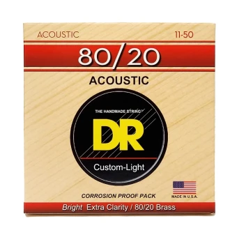 DR HA-11 HI-BEAM Acoustic 80/20 Bronze - Custom Light 11-50 DR HA-11 HI-BEAM Acoustic 80/20 Bronze - Custom Light 11-50
