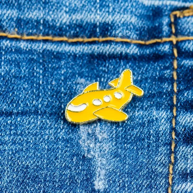Металевий значок брошка, пін з металу "Літак" (pin0033) Металевий значок брошка, пін з металу "Літак" (pin0033)