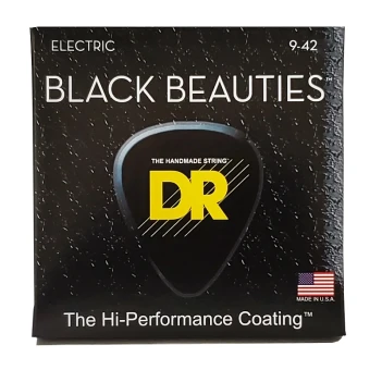 DR Strings BKE-9 BLACK BEAUTIES Electric - Light 9-42 DR Strings BKE-9 BLACK BEAUTIES Electric - Light 9-42