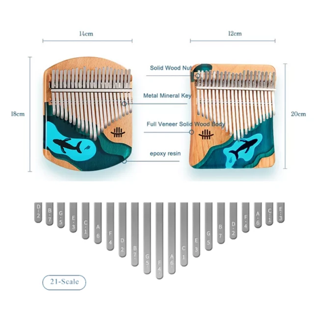 Hluru KWD21 Whale Deep Ocean Plate Beech