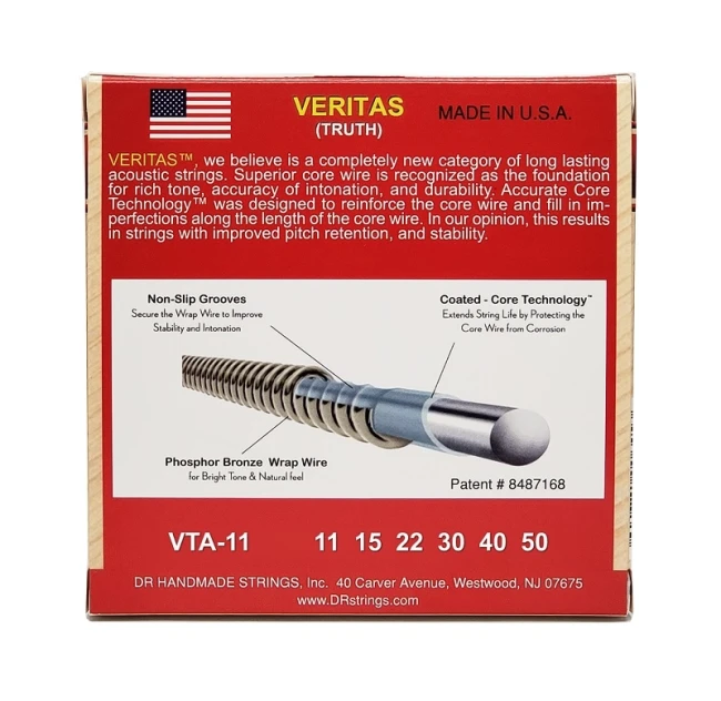 DR VTA-11 VERITAS Coated Core - Custom Light 11-50