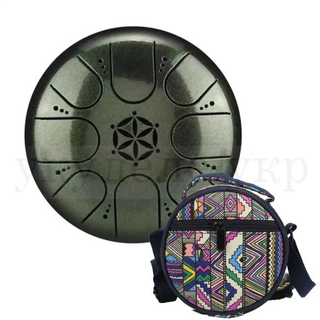 Глюкофон Hluru TCT8-5 Kiwi 5" (13см) 8 нот Tongue Drum Titanium Steel