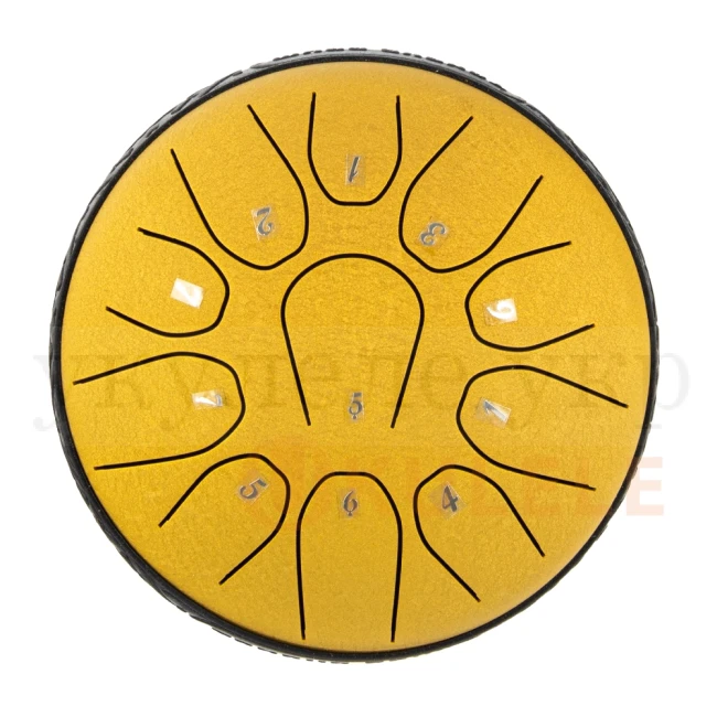 Глюкофон Hluru TOX11-6 Golden 6" (15см) 11 нот Tongue Drum 304 Stainless Steel