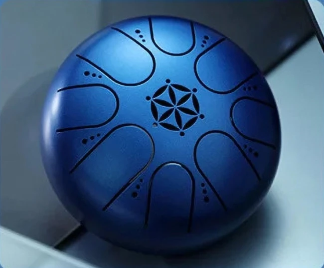 Глюкофон Hluru TCT8-5 DarkBlue 5" (13см) 8 нот Tongue Drum Titanium Steel