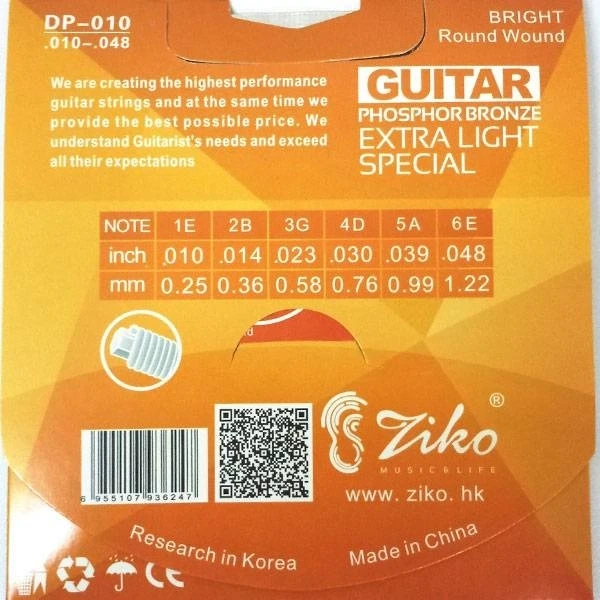ZIKO DP-010 Phosphor Bronze 10-48