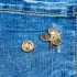 Металевий значок брошка, пін з металу "Рослина" (pin0041)
