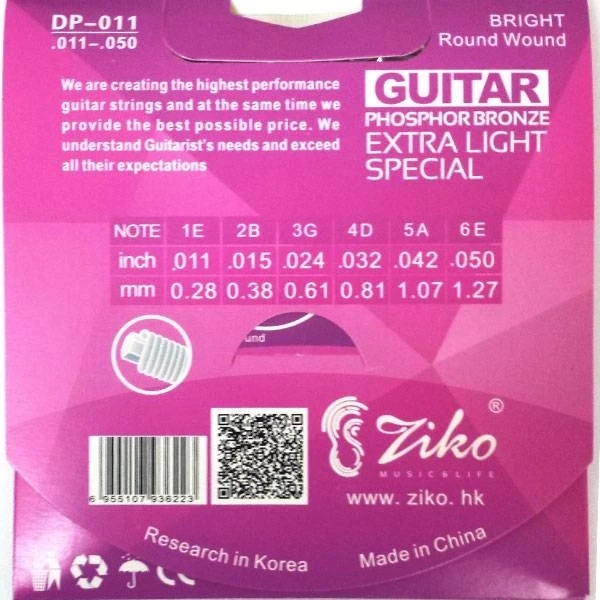 ZIKO DP-011 Phosphor Bronze 11-50