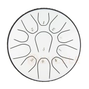Hluru TOX11-6 White 6" (15см) 11 нот Tongue Drum 304 Stainless Steel