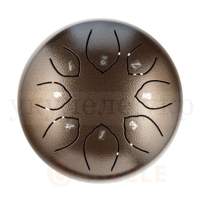 Глюкофон Hluru TOY8-6 Bronze 6" (15см) 8 нот Tongue Drum 304 Stainless Steel