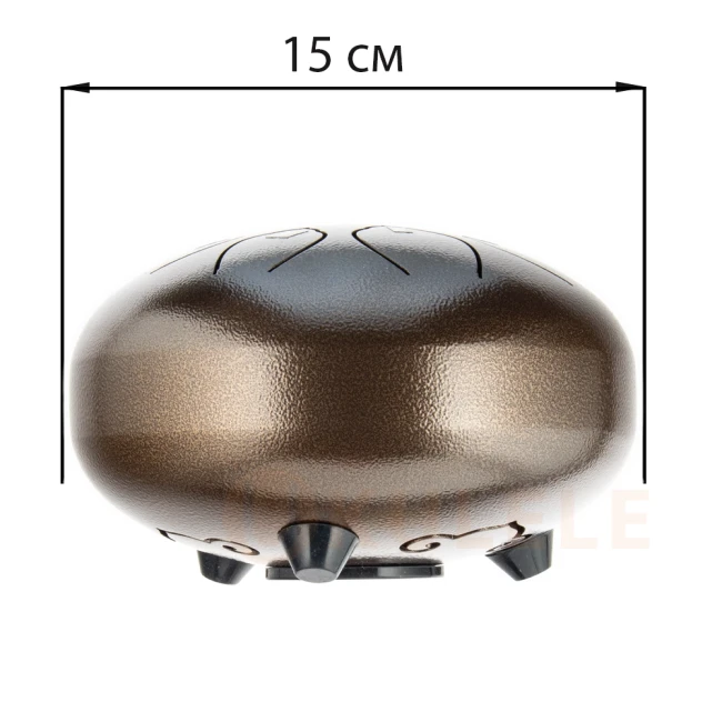 Глюкофон Hluru TOY8-6 Bronze 6" (15см) 8 нот Tongue Drum 304 Stainless Steel
