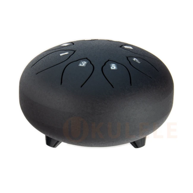 Глюкофон Hluru TOY8-6 Charcoal 6" (15см) 8 нот Tongue Drum 304 Stainless Steel