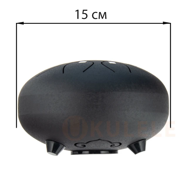 Глюкофон Hluru TOY8-6 Charcoal 6" (15см) 8 нот Tongue Drum 304 Stainless Steel