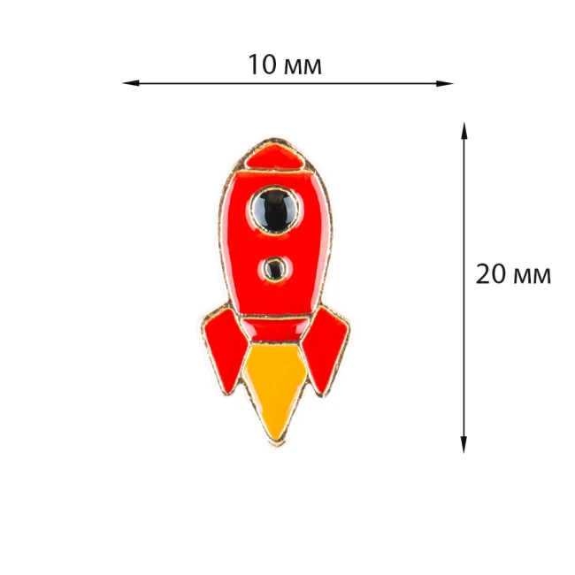 Металевий значок брошка, пін з металу "Рокета" (pin0046) Металевий значок брошка, пін з металу "Рокета" (pin0046)