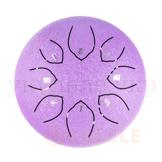 Глюкофон Hluru TOY8-6 Lavander 6" (15см) 8 нот Tongue Drum 304 Stainless Steel