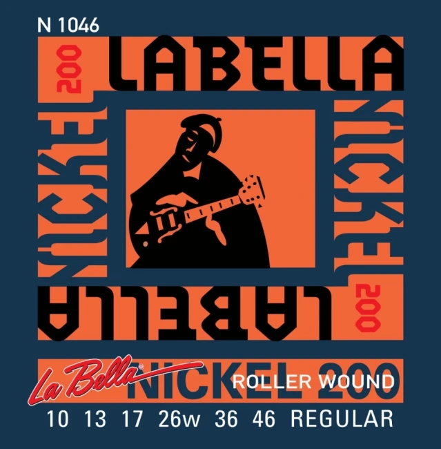 La Bella N1046 Nickel Roller Wound Regular 10/46