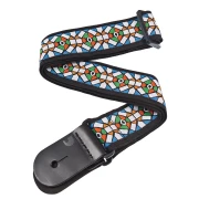 D'Addario 50E02 Nylon Woven Guitar Strap (Stained Glass)