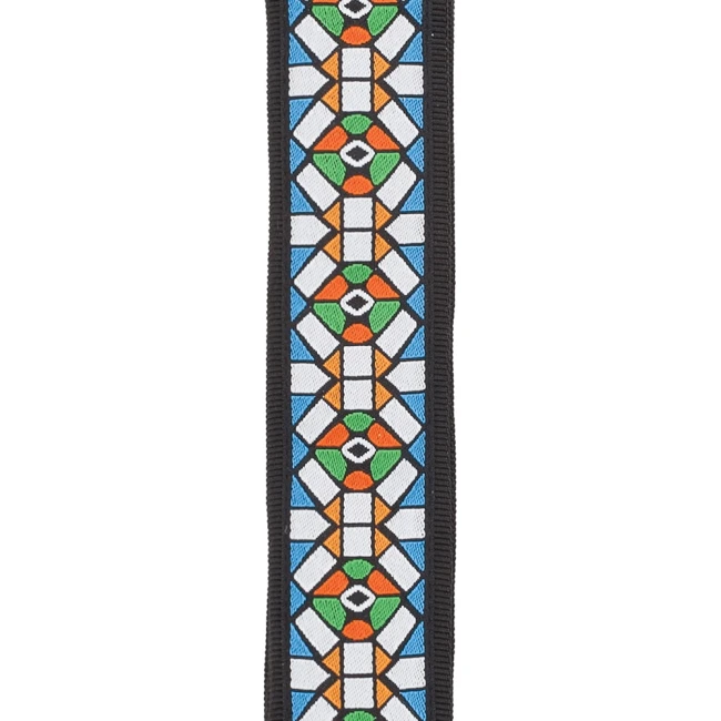 D'Addario 50E02 Nylon Woven Guitar Strap (Stained Glass)