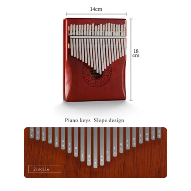 Hluru Huashu KHD21 Lotus Mahogany Red (21 язичків, червоне дерево) Hluru Huashu KHD21 Lotus Mahogany Red (21 язичків, червоне дерево)