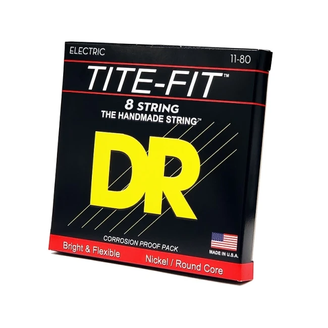 DR TF8-11 TITE-FIT Electric - Extra Heavy 8 String 11-80 DR TF8-11 TITE-FIT Electric - Extra Heavy 8 String 11-80