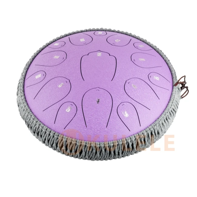 Глюкофон Hluru Huashu THL15-13 Lavander 13" (33см) 15 нот Tongue Drum Carbon Steel