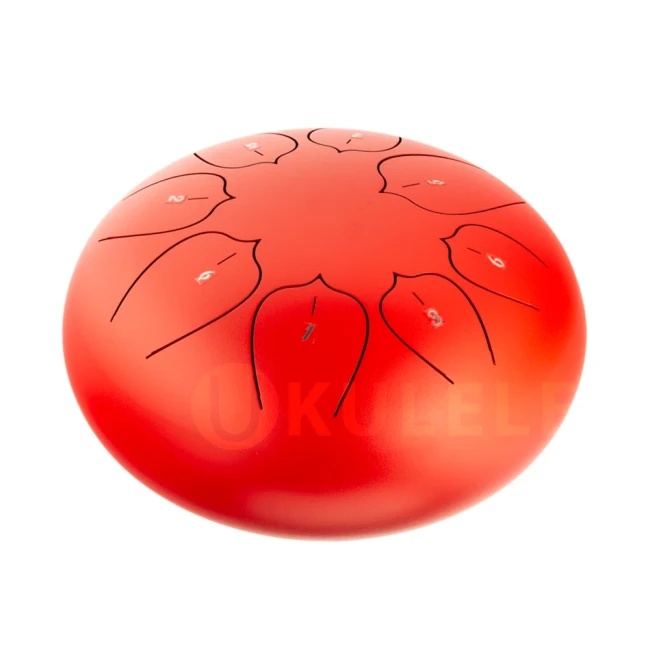 Глюкофон Hluru THL8-10 Red 10" (25см) 8 нот Tongue Drum Carbon Steel