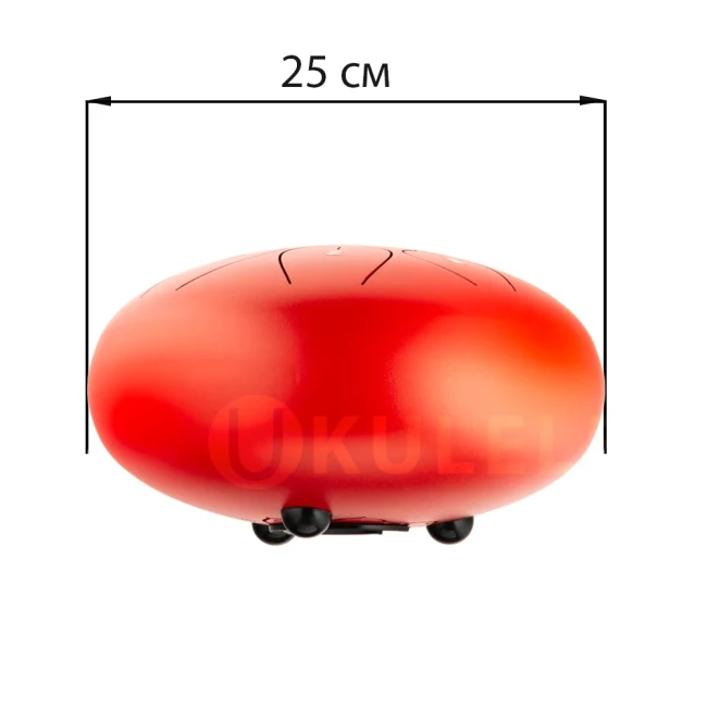 Глюкофон Hluru THL8-10 Red 10" (25см) 8 нот Tongue Drum Carbon Steel
