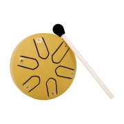 Overtone Steel Tongue Drum 3 Inch 6-Tone Golden